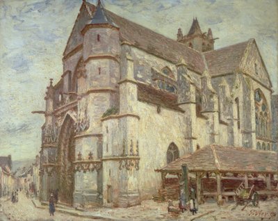 The Church at Moret, Frosty Weather by Alfred Sisley